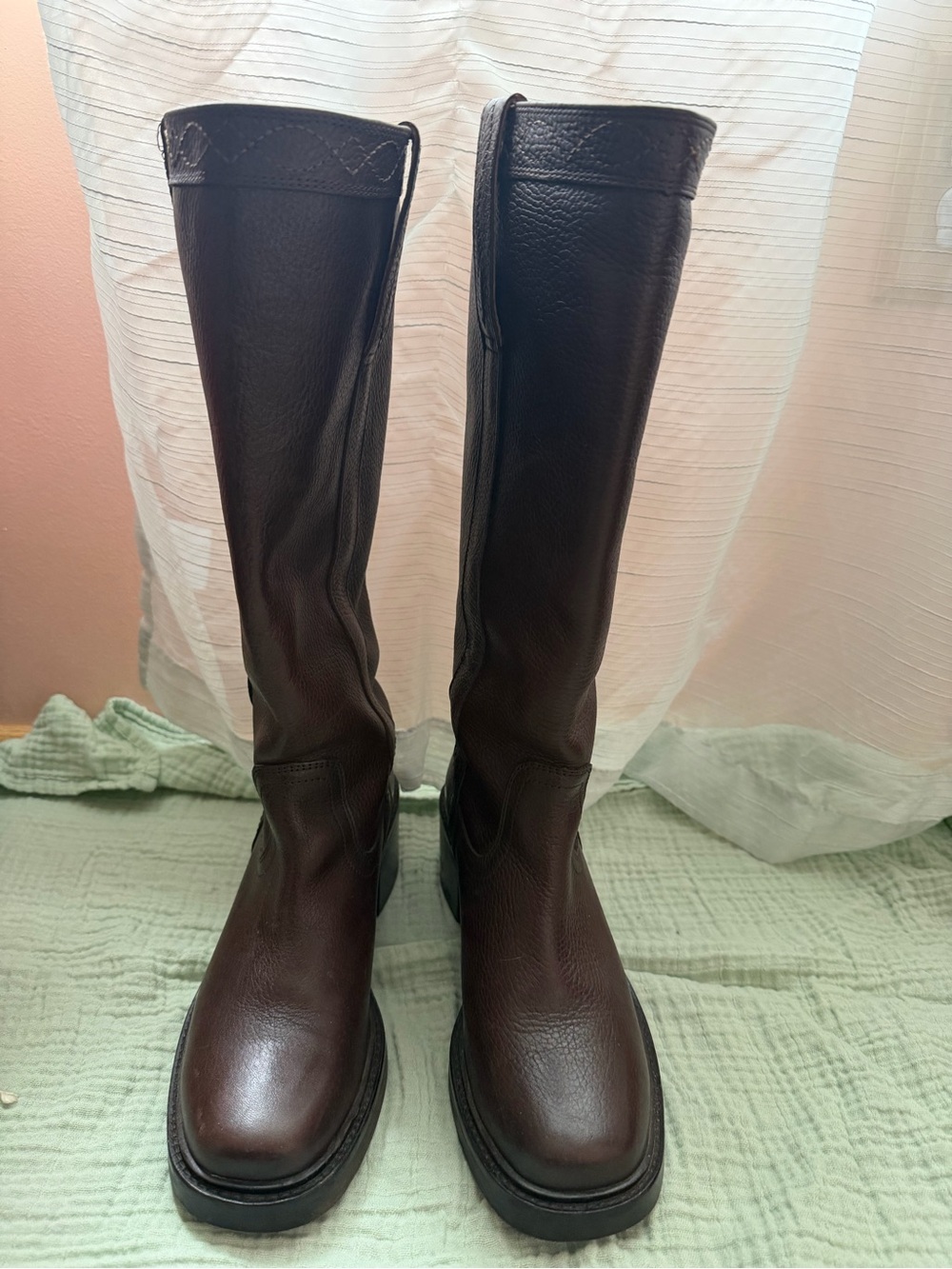 Frye Women's Kate Pull On Leather Boots in Dark Brown